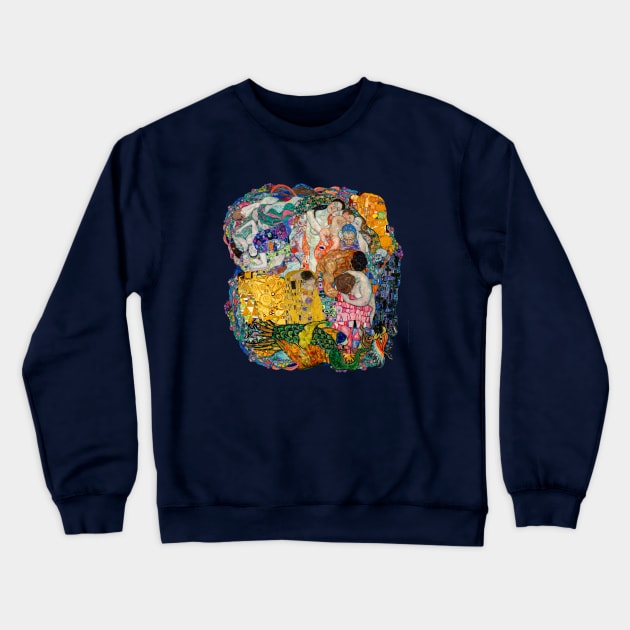The Klimt Collage Crewneck Sweatshirt by GrampaTony